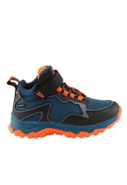 Zapatillas Outdoor Caña Velcor W24 Niño Azul 30 938 Ficcus