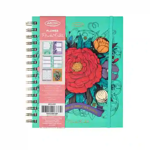 Artel Importado Planificador Espiral Con Solapa Frida Kahlo 12 m