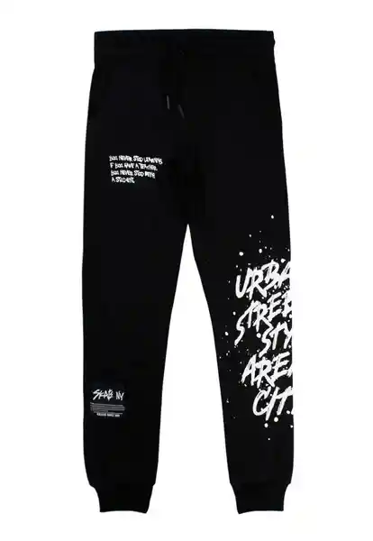 Pantalón Junior Sport Liberty 348 Niño Negro 12 Años Ficcus