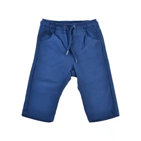 Pantalón Gabardina Bebé Niño Azul Marino Talla 6 M Pillin