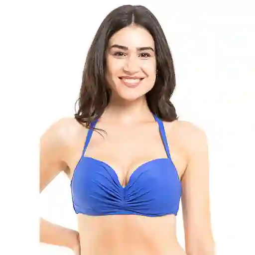 Bikini Sostén Con Copa Blanda C-D Azul Talla 48 Samia