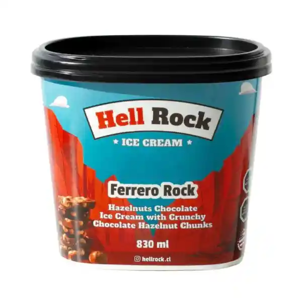Hell Rock Helado Avellanas Rocky Road