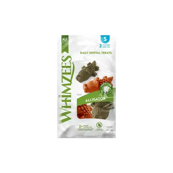 Whimzees Snack Para Perro Dental Forma de Cocodrilo S