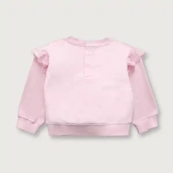 Polerón Con Broderie Bebé Niña Rosado Talla RN Opaline