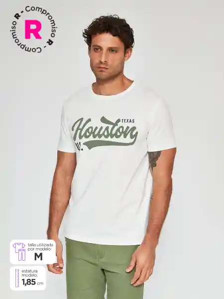 Robert Lewis Polera Manga Corta Ester Blanco M SS25