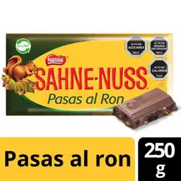 Sahne-Nuss Chocolate Pasas al Ron