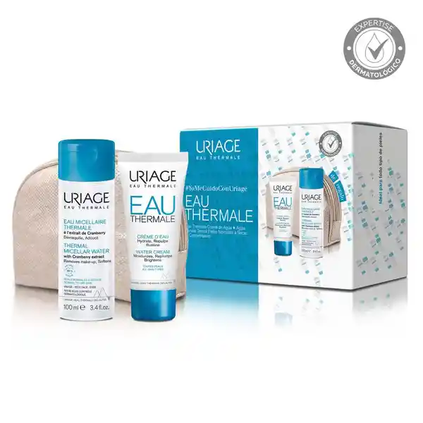 Uriage Set 23 Ddm Crema + Agua Micelar Nds + Cosmetiquera Gwp