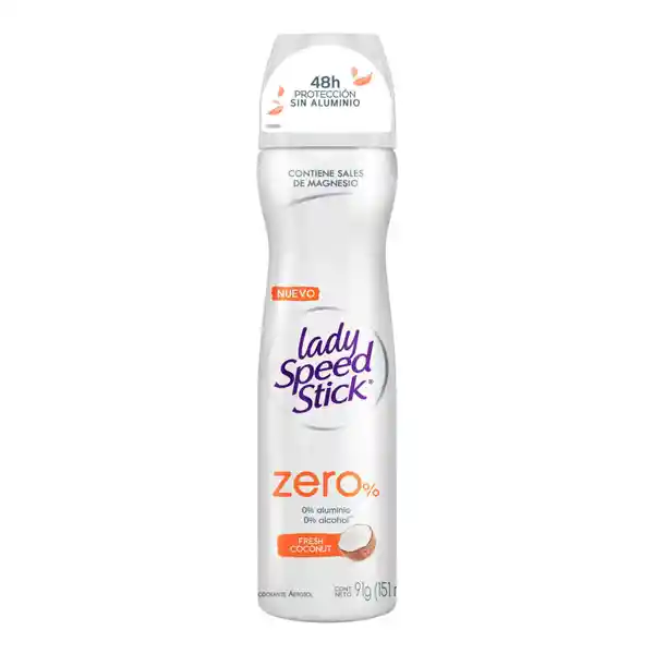 Desodorante en Spray Lady Speed Stick Zero % Coconut 91 g