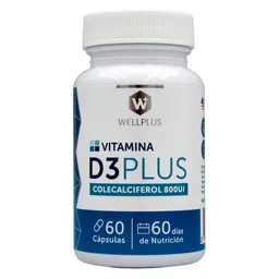 Wellplus Suplemento Alimenticio Vitamina D3 Plus Calciferol