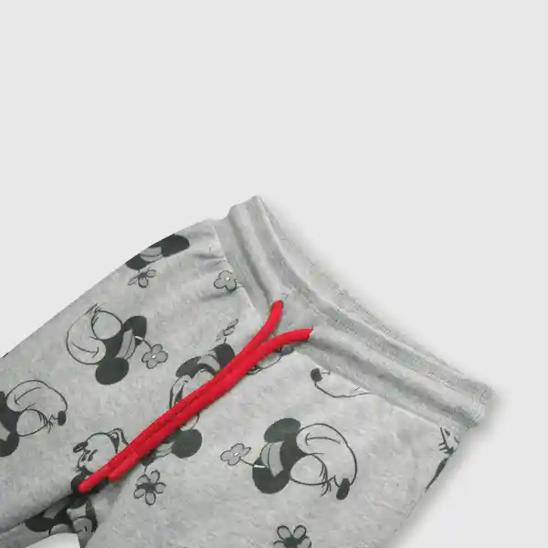 Pantalón Disney 100 de Bebé Gris Melange Talla 9M Colloky