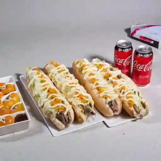 Promo 4 Ases Dinámicos 2 Bebidas 350