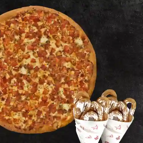 Pizza Familiar + Churros (10un)