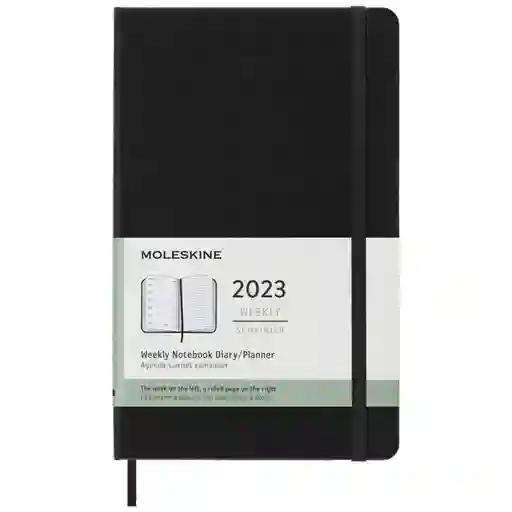 Agenda Semanal 2023 Moleskine Pasta Dura Grande Negro