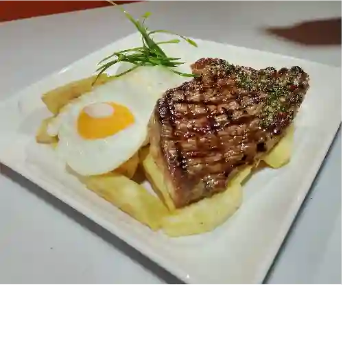 Bistec a Lo Pobre con Arroz