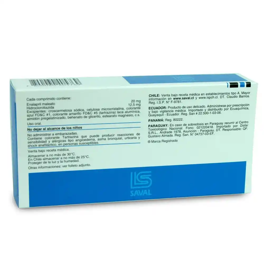 Enalten DN 20 mg/12,5 mg Comprimidos