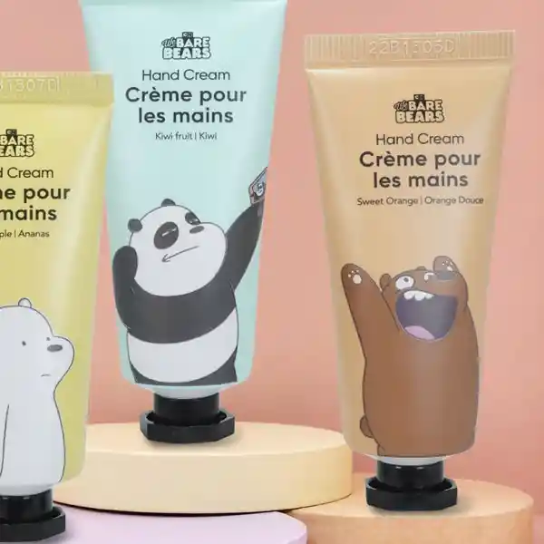 Set de Crema Para Manos Piña Naranja Kiwi We Bare Bears Miniso