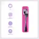 Kit Cubierto AceroInoxidable Rosa Miniso