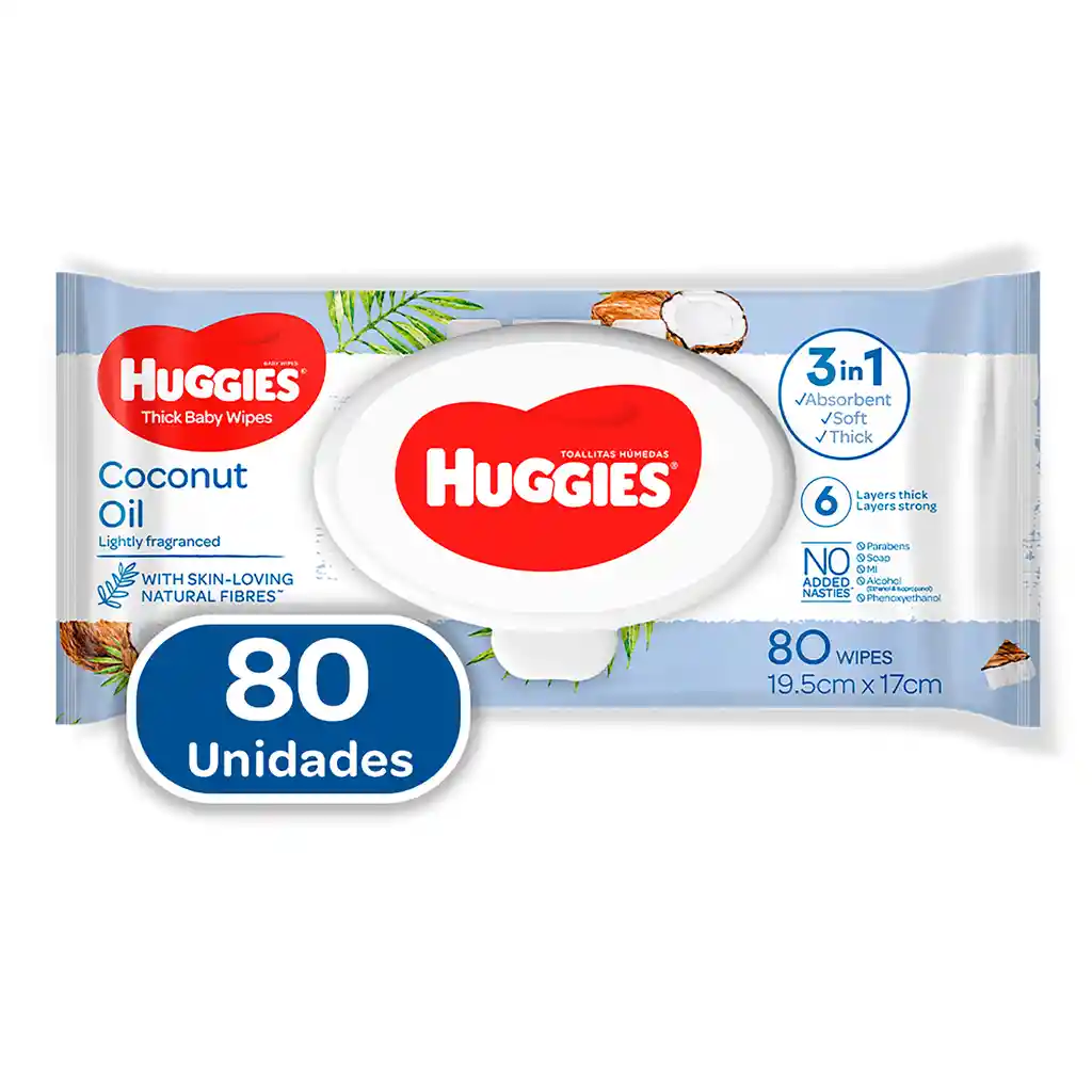 Huggies Toallas Húmedas Coco Oil