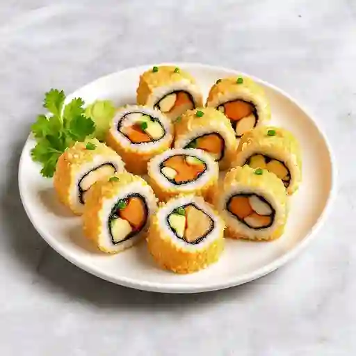 Rollo Pollo Furai en Pollo Apanado