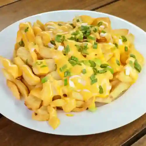 Papas con Queso Cheddar