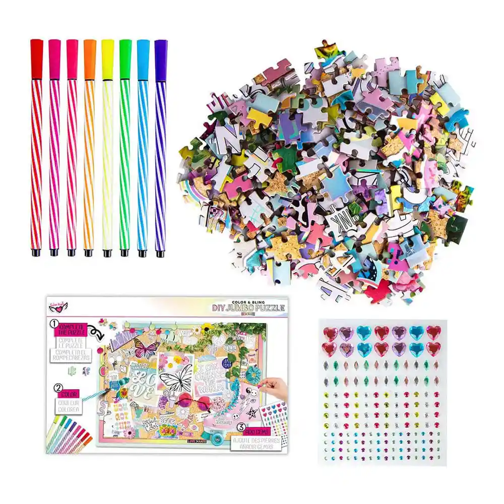 Fashion Angels Color&bling Diy Jumbo Puzzle 1.000 Piezas