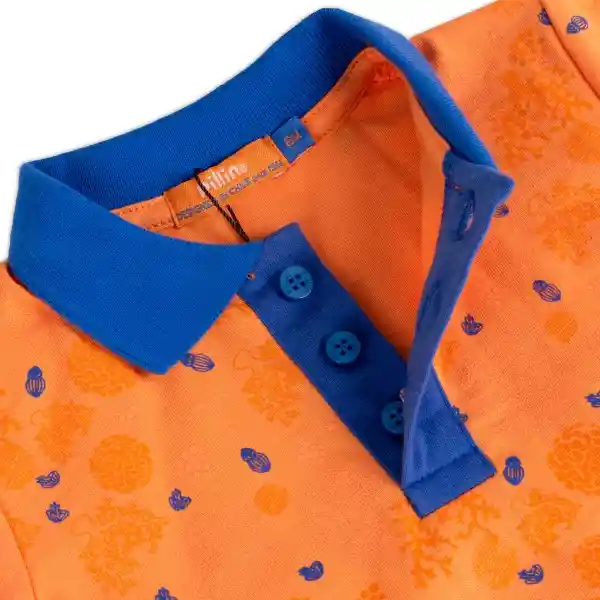 Polera Bebé Niño Naranja Talla 3 A Pillín