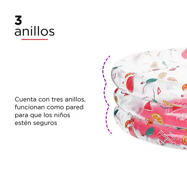 Piscina Con Estampado de Cóctel Diámetro de 33 Pulgadas Miniso