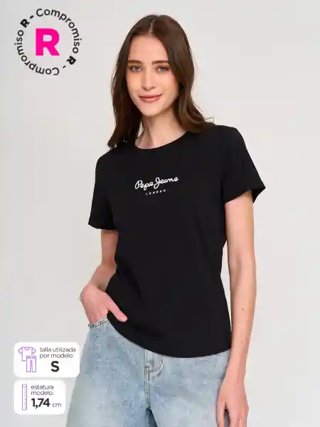 Pepe Jeans Polera New Virginia e Negro L V25