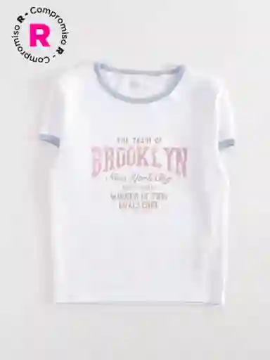 M6T Polera Manga Corta Denver Blanco 12 V26