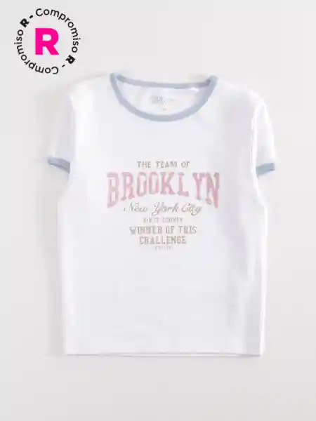 M6T Polera Manga Corta Denver Blanco 12 V26