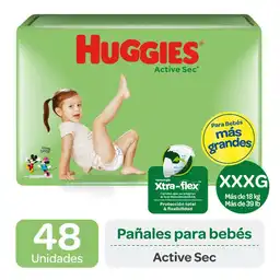 Huggies Pañal Active Sec XXXG