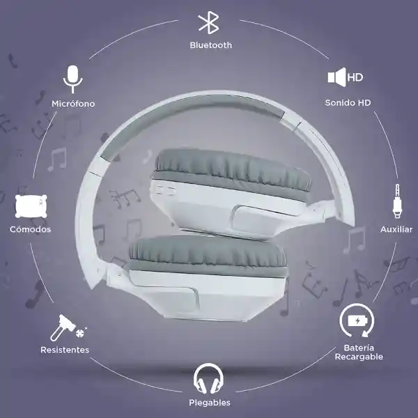 Miniso Audífonos de Diadema Blanco