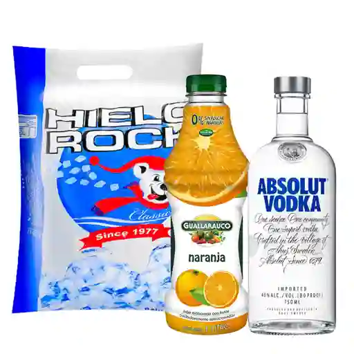 Combo Vodka Absolut Naranja Guallarauco