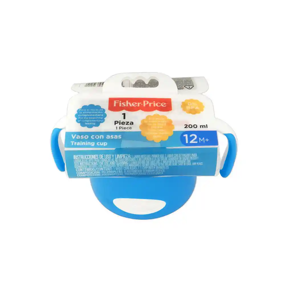 Fisher Price Vaso Con Asas Training Azul 200 mL