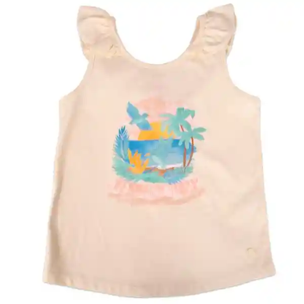 Polera Niña Crudo Pillín Talla 2 A