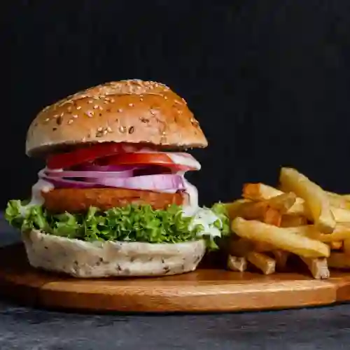 Burger Clasica + Papas Fritas