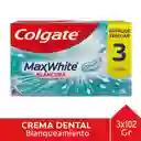 Pasta Dental Colgate Max White Crystal Mint 75 mL x 3 Und