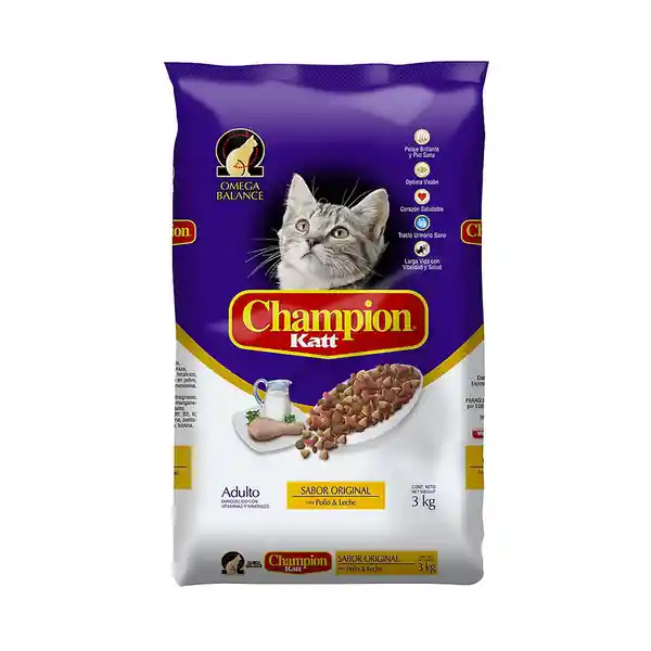 Champion Katt Alimento Para Gato Adulto Sabor Pollo