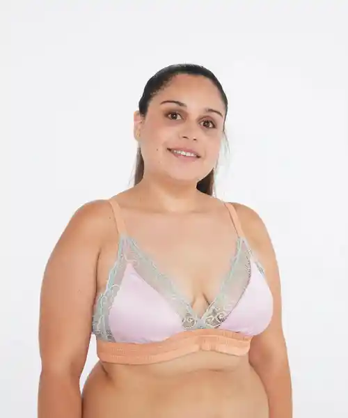 Bralette Dreamy Satinado Plus Lila Talla XXL Lounge