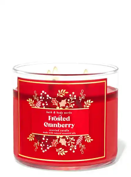 Bath & Body Vela Grande Frosted Cranberry