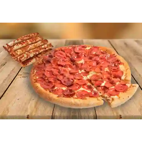 Pizza Familiar + Palitos de Queso