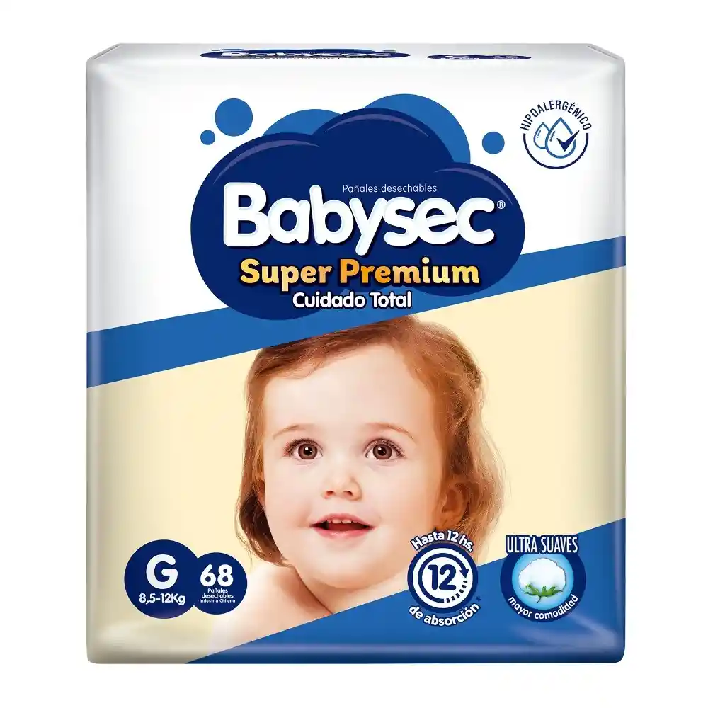 Babysec Pañales Super Premium Talla G