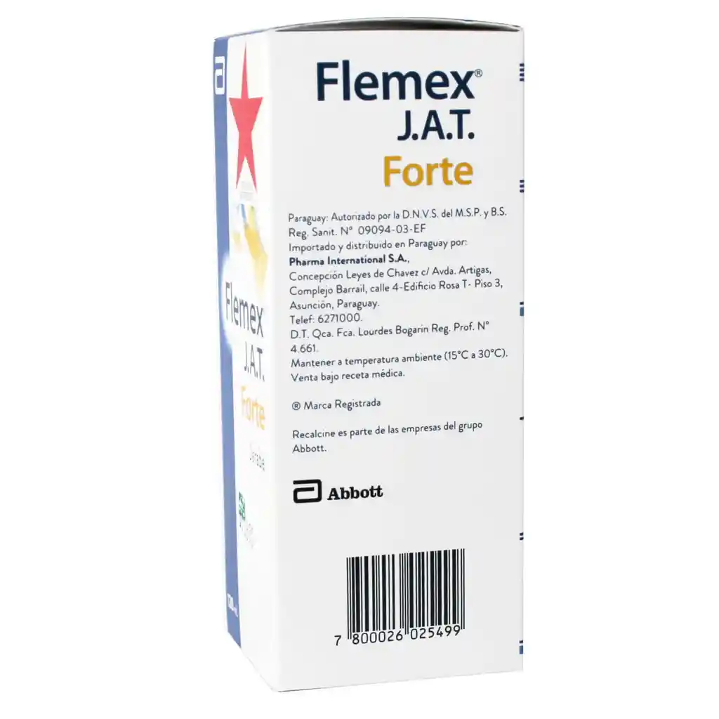 Flemex J.A.T Forte Jarabe (10 mg / 30 mg / 2 mg)