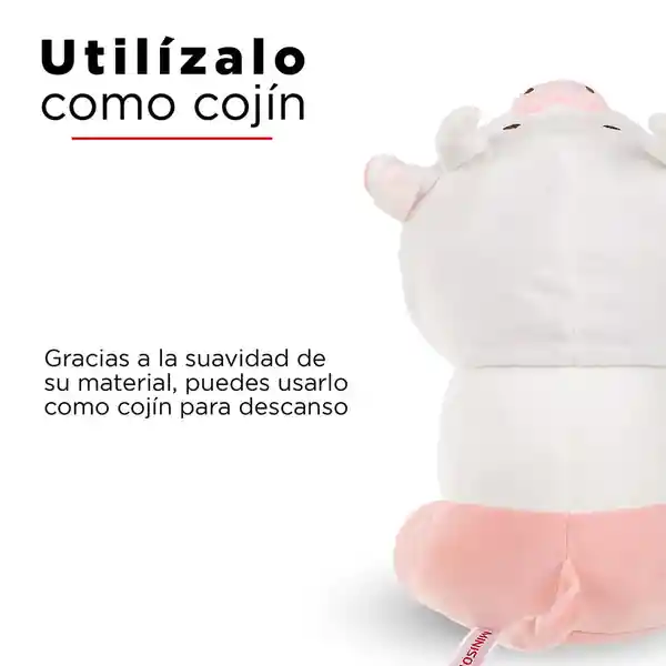 Miniso Peluche Cerdito Sentado Con Capucha de Vaca 27.9 cm