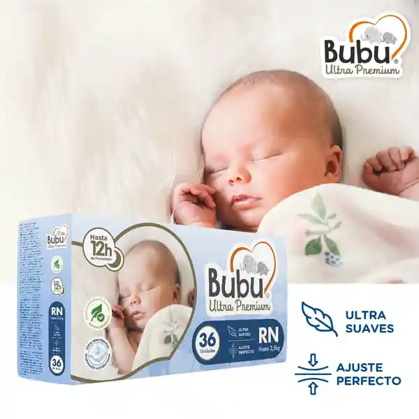 Bubu Pañal Ultra Premium de Conteo Semanal Recién Nacido