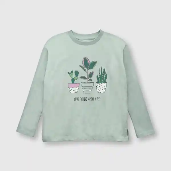 Polera de Niña Cactus Menta Talla 2A Colloky