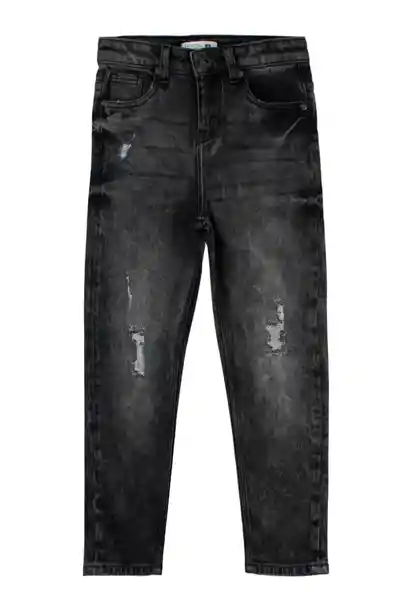 Jean Junior Straight Liberty 344 Niño Negro Talla 12 Años Ficcus