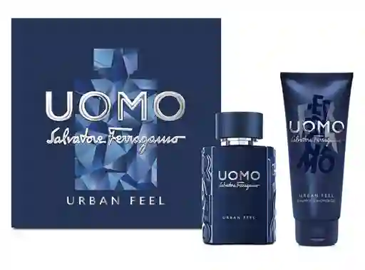 Salvatore Ferragamo Set Perfume Uomo Urban Fell Hombre + Gel