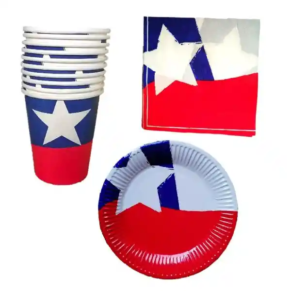 Set Vaso y Plato Chile