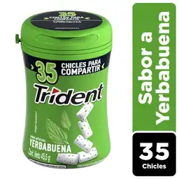 Trident Chicle Sin Azúcar Botella Sabor Yerbabuena